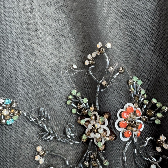 Jovani Gray Evening Dress with Subtle Sheen - Picture 6 of 6